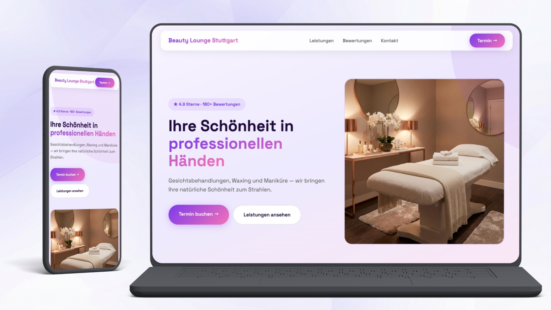 Kosmetikstudio Website Mockup